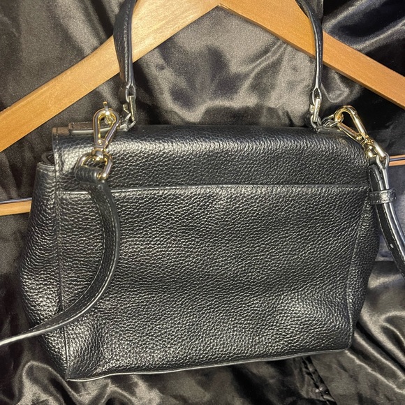 Michael Kors black pebble flap crossbody purse with gold hardware - Picture 5 of 5